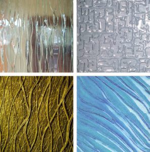 Acid Etched and Textured Glass by Palace of Glass artisans
