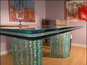 Cracked Glass Coffee Table
