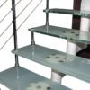 Laminated Glass Stairs with Sandblasted Safety Grooves