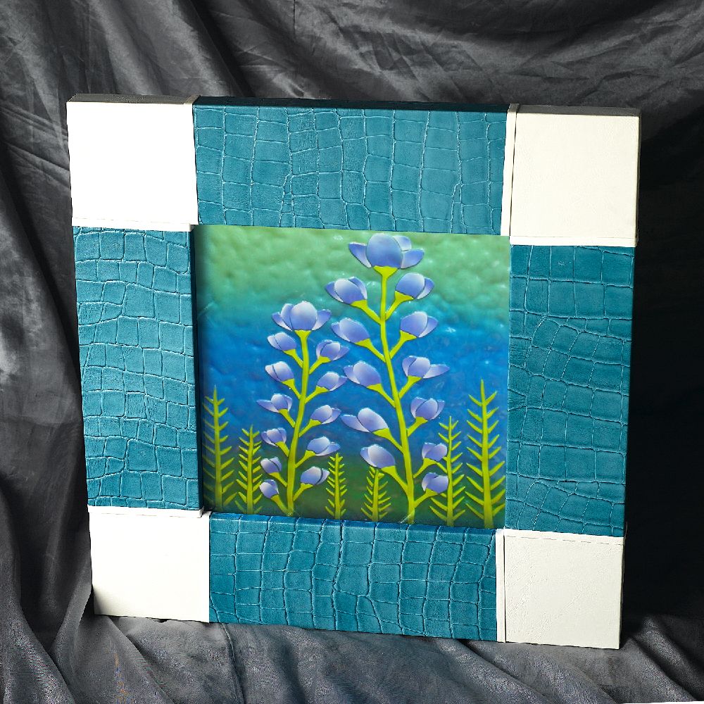 Wall Art Decor Carved And Etched Glass Framed FZ_103 Palace of Glass