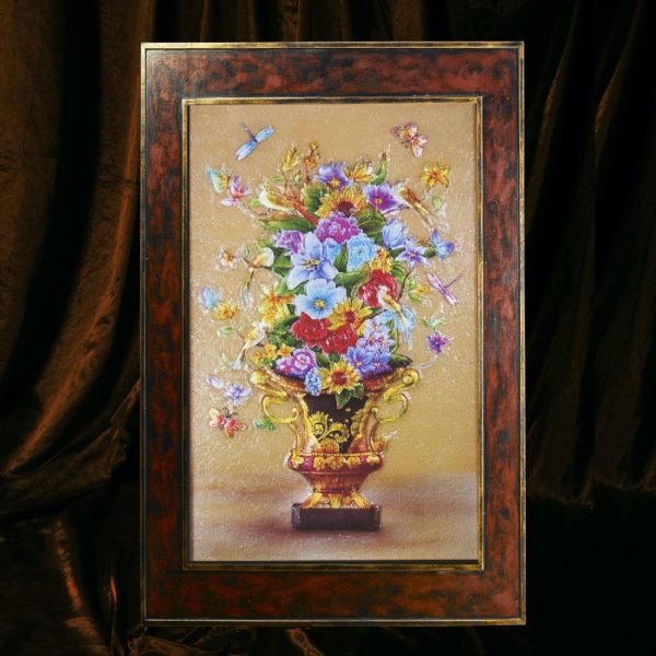Art Glass Floral Designs Fused and Glued FZ_104_B