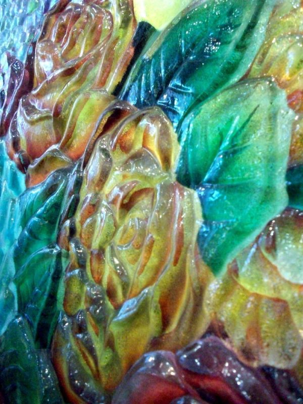 Art Glass Floral Designs Fused and Glued FZ_105_3