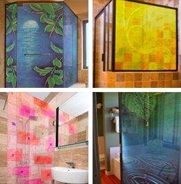 Carved Glass Decor Showers