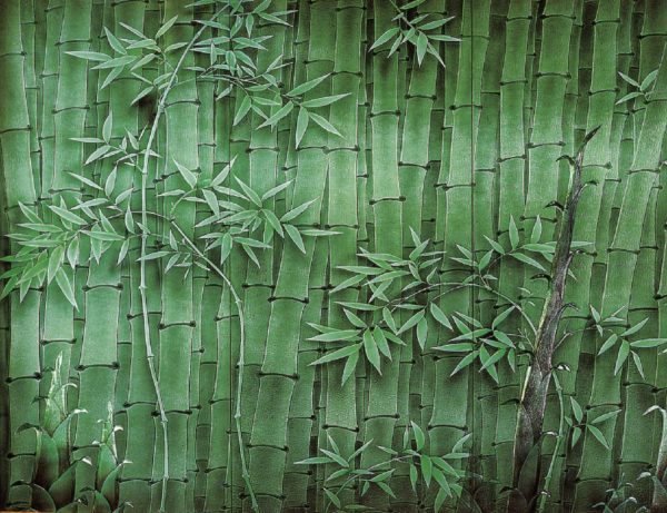 Bamboo Carved Glass Mural PGA255-9