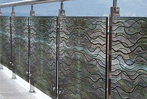 Textured Glass Railings