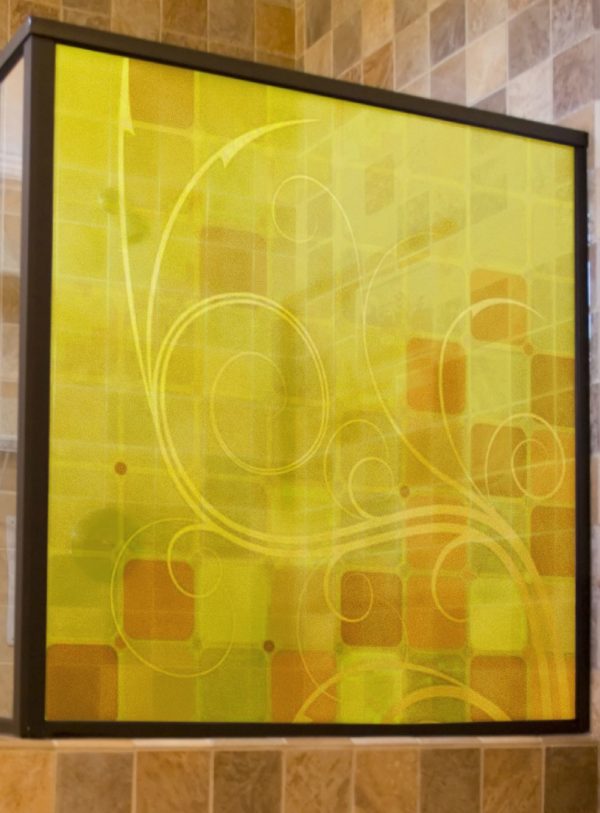 Custom Glass Shower Panels with Designs PGC196