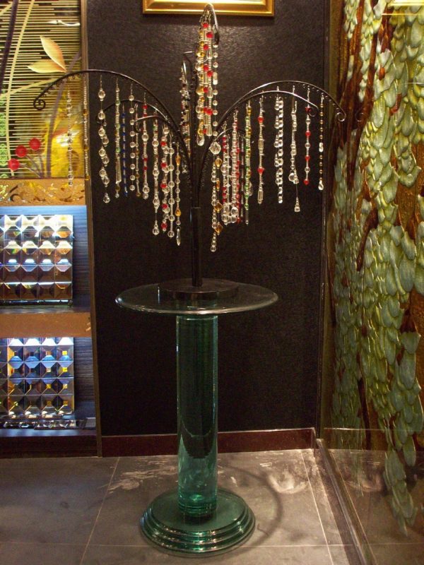 Stacked Glass Table Pedestal