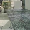 Transaprent Etched Abstract Design Glass Stairs PGA418