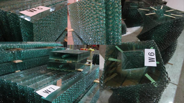 Custom STACKED GLASS Walls Packed and Segmented by Palace of Glass