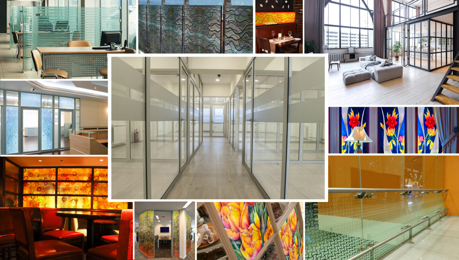 Custom Decorative Glass Service for Office or Home Artistic Improvement