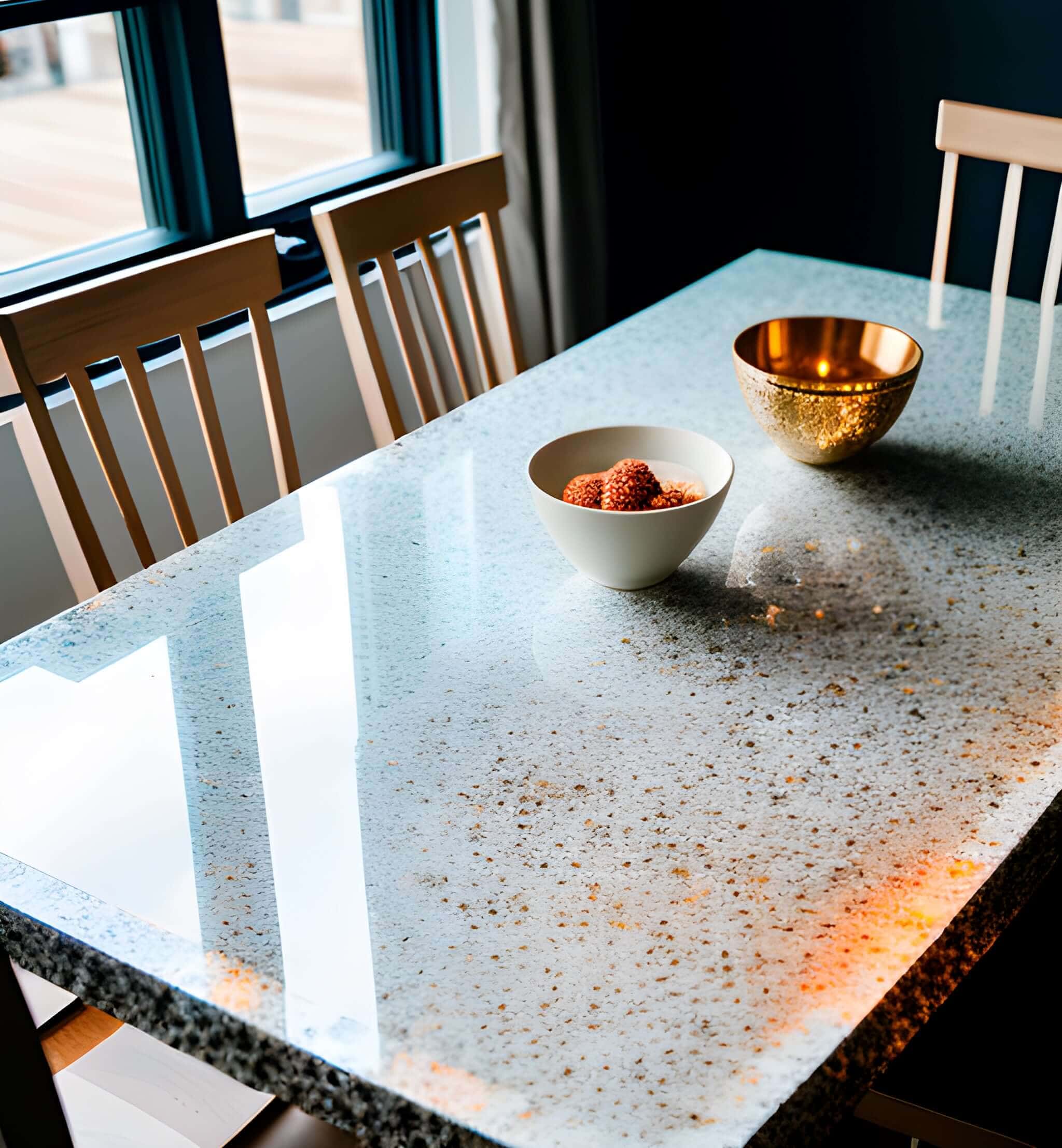 custom crackles ice table top for kitchen