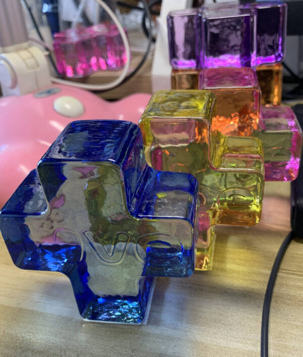 Glass Gift Colored Cross