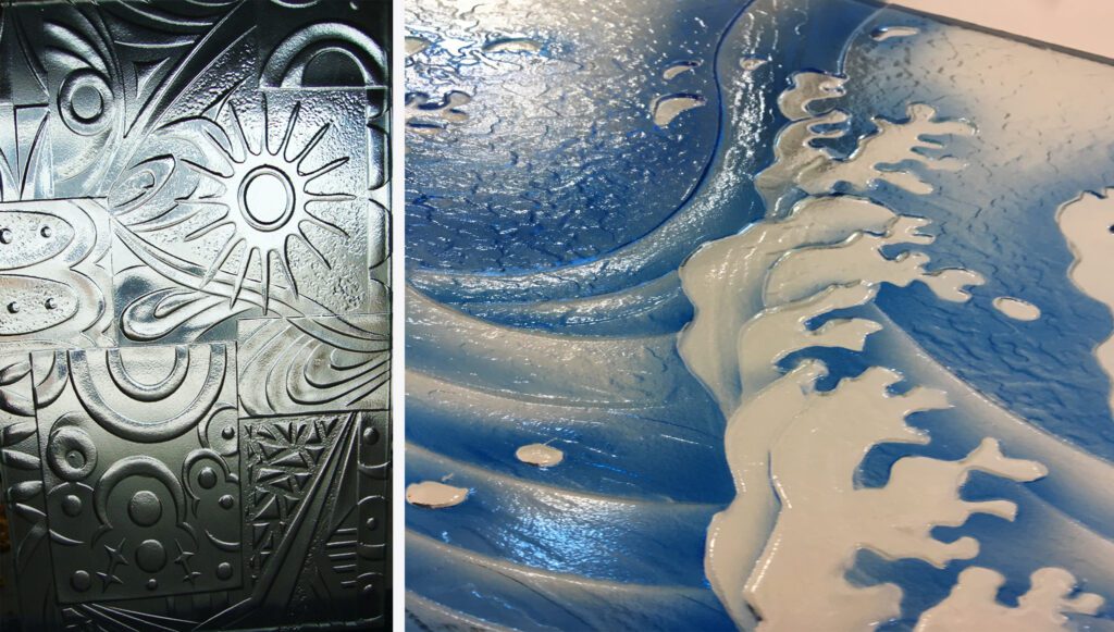 Etched and Carved Glass Samples