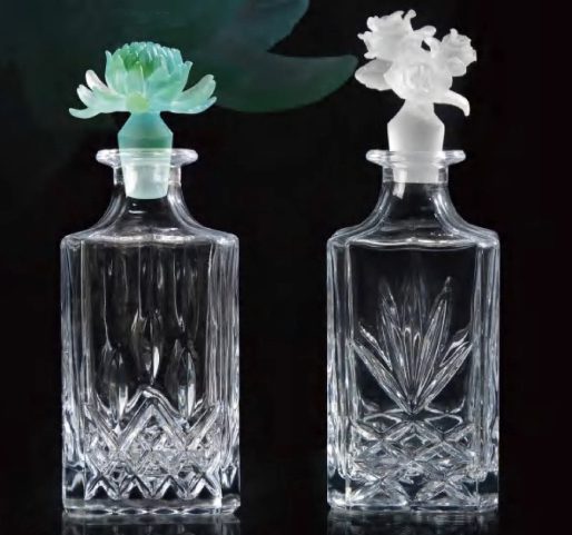 Engraved Perfume Bottles with Cast Tops