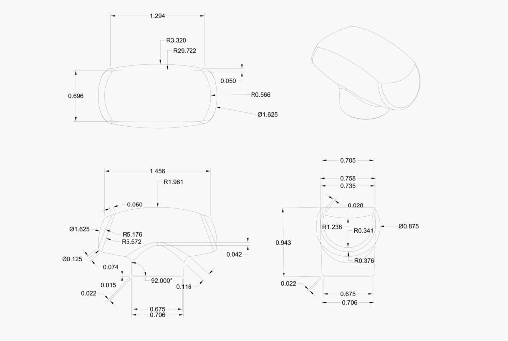 Perfume Bottle Cap Production Sketch