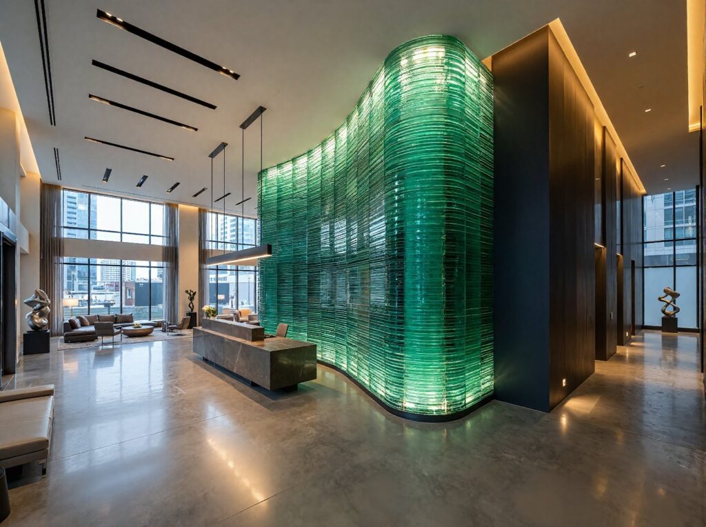 Stacked Glass Decorative Mural