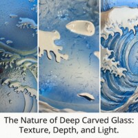 Palace of Glass Carved Glass Samples Wave Design Palace of Glass Carved Glass Samples Wave Design