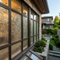 Decorative Etched Windows 144 Exterior Abstract Palace of Glass Decorative Etched Windows 144 Exterior Abstract Palace of Glass
